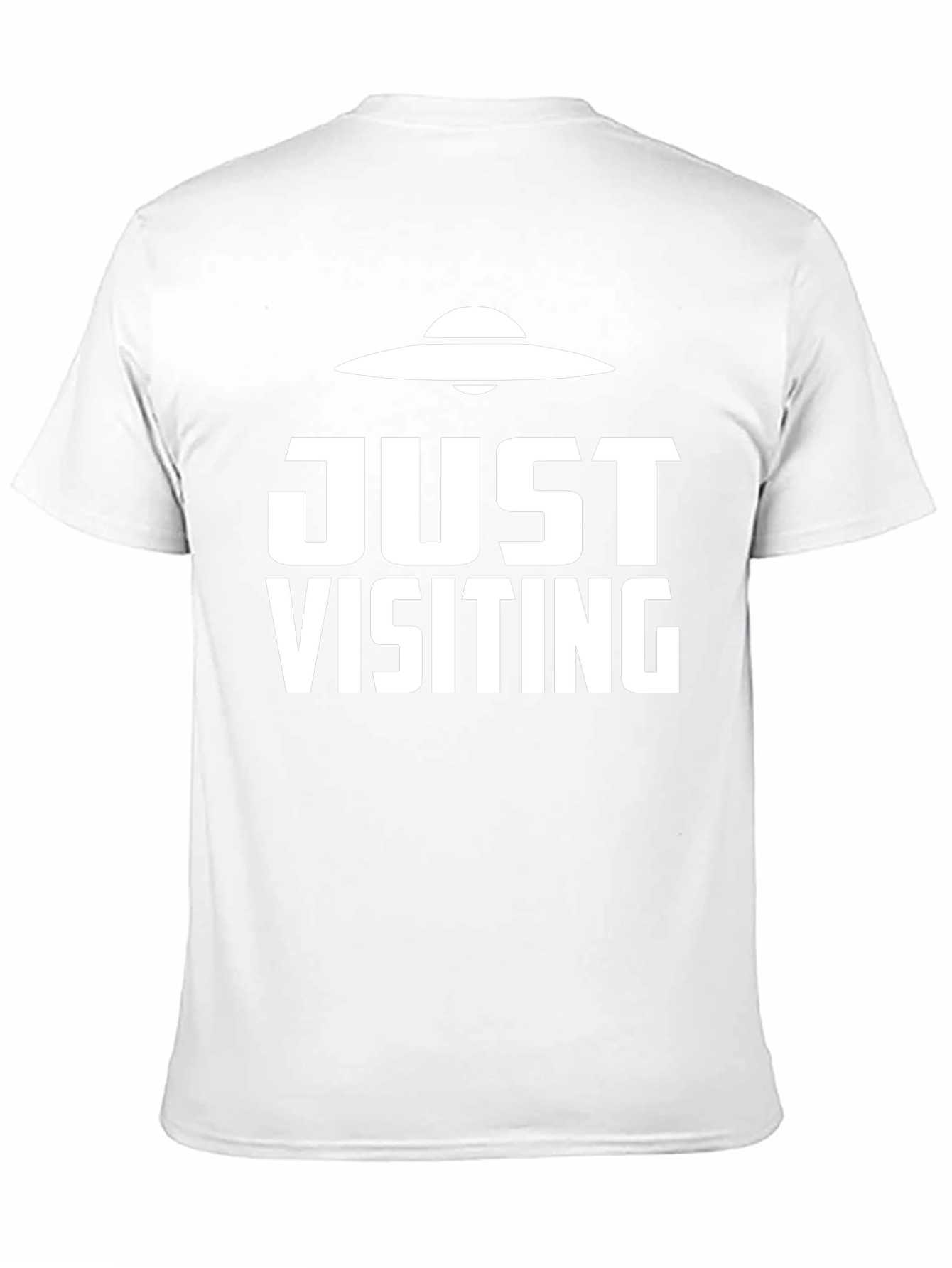 Just Visiting Alien UFO Graphic T-Shirt