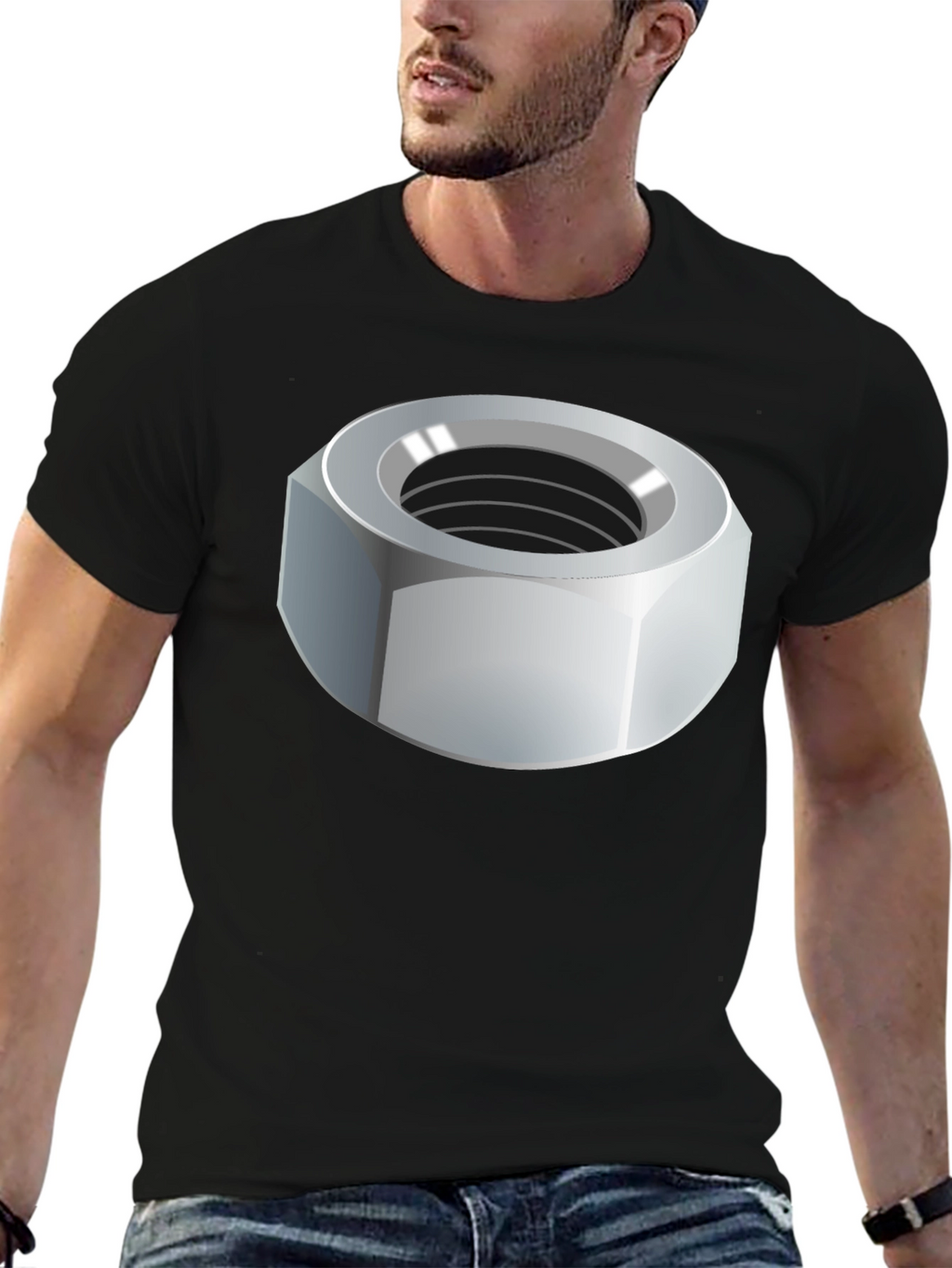 Nut Graphic T-Shirt - Unisex Black Tee