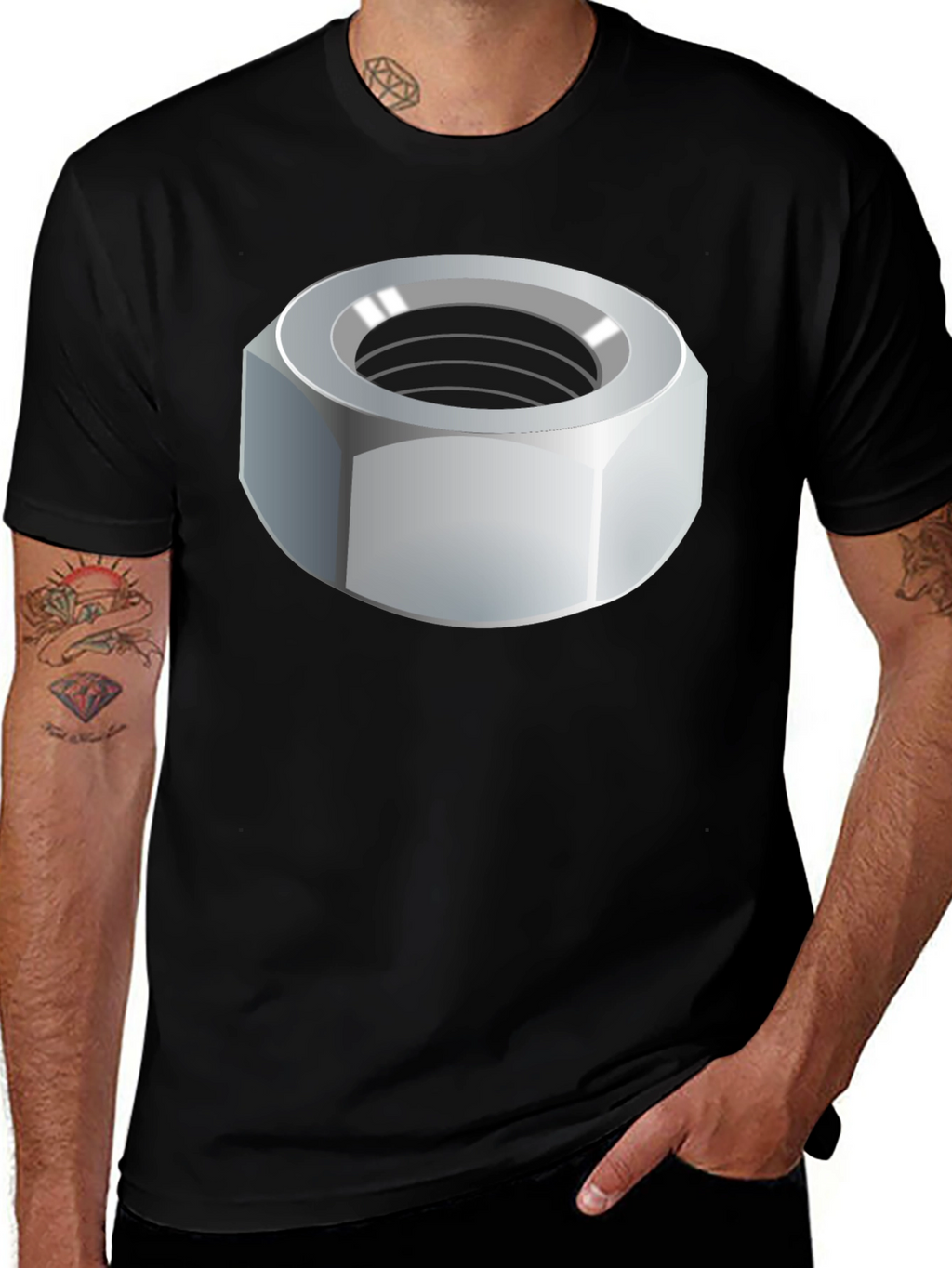 Nut Graphic T-Shirt - Unisex Black Tee