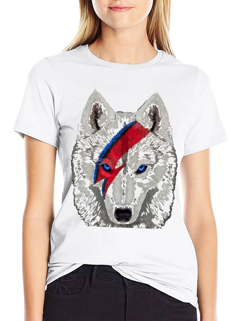 Wolf Bowie T-Shirt - Unique Graphic Tee