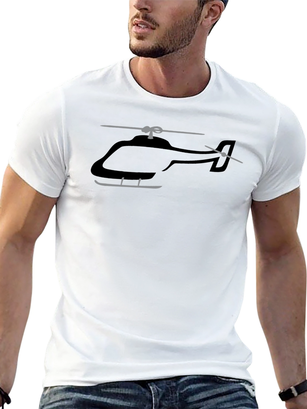 Helicopter Graphic Tee - Aviation Enthusiast T-Shirt