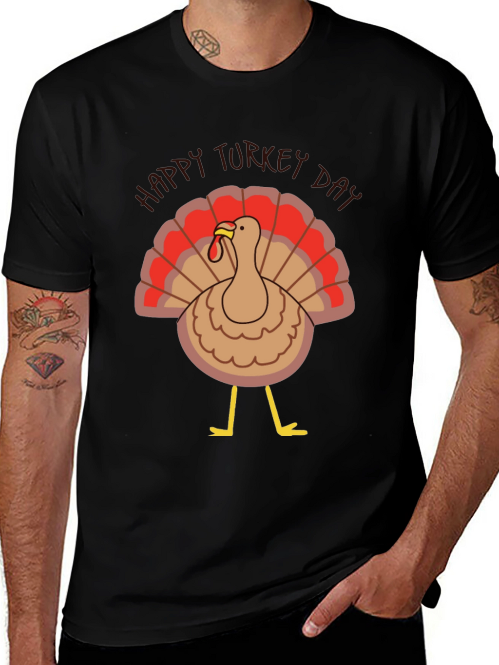 Happy Turkey Day Graphic T-Shirt
