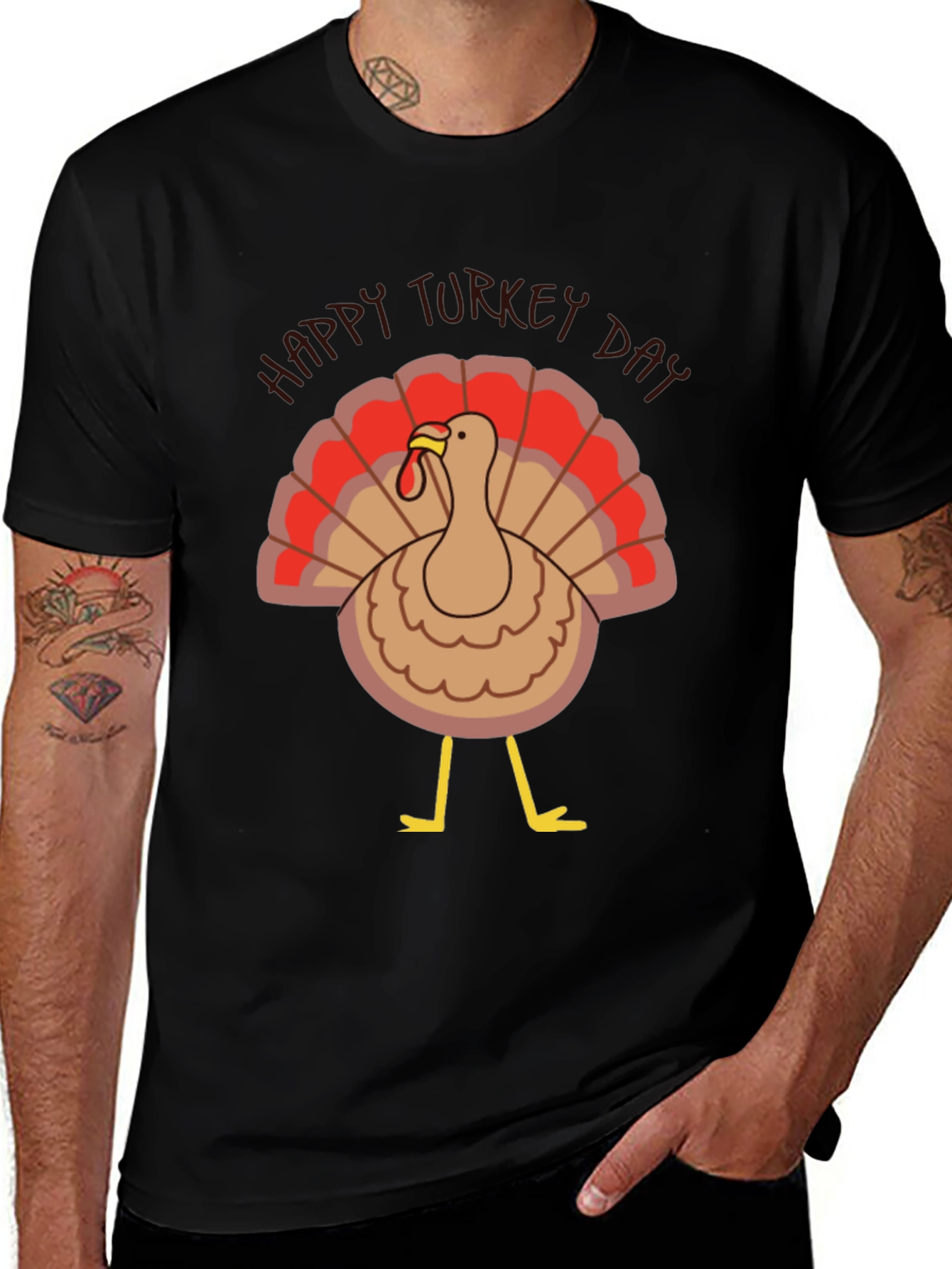 Happy Turkey Day Graphic T-Shirt