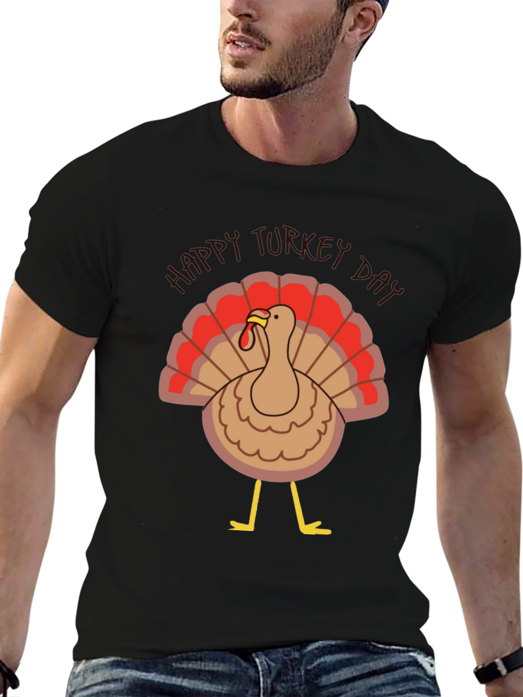 Happy Turkey Day Graphic T-Shirt