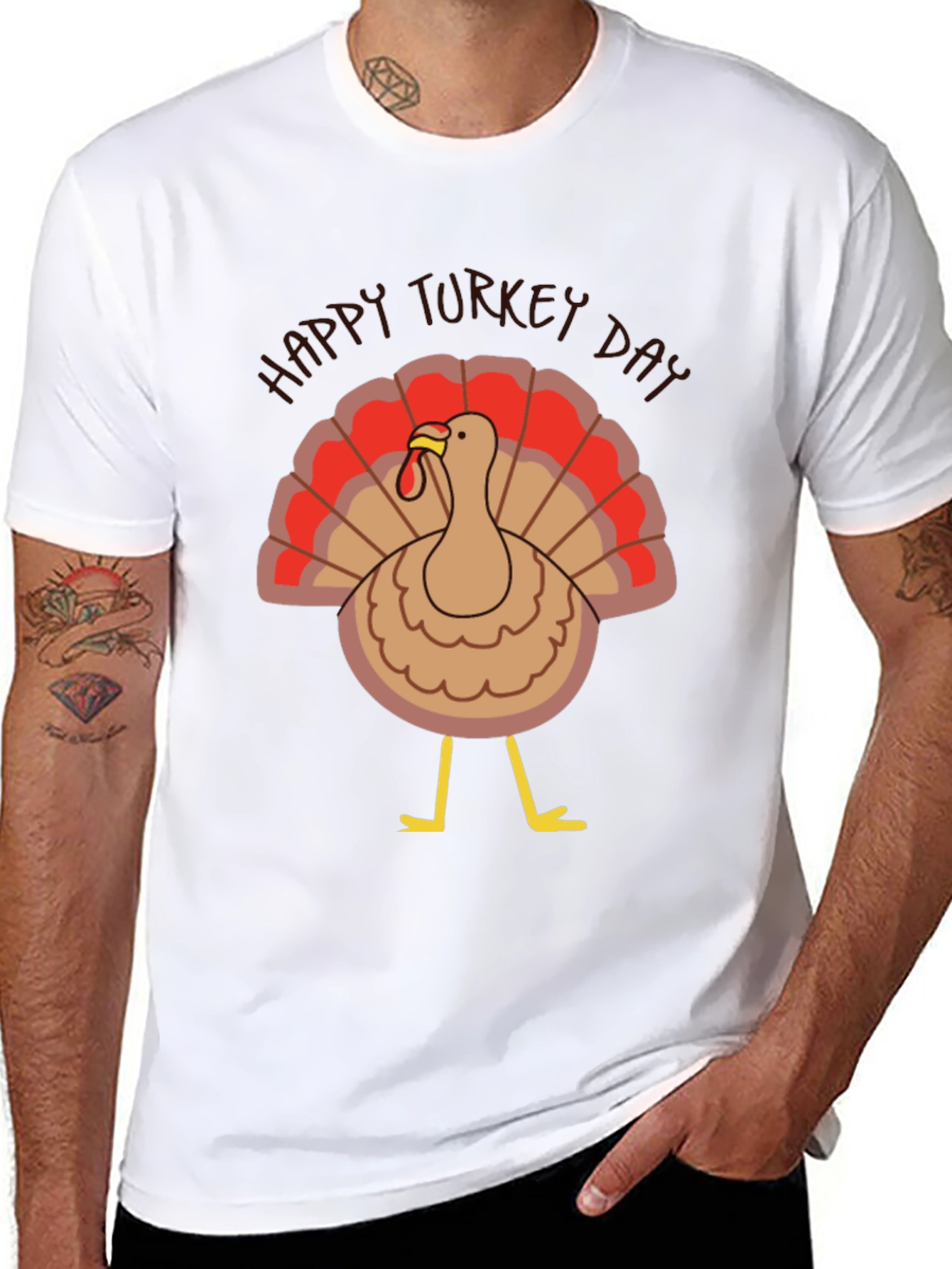 Happy Turkey Day Graphic T-Shirt