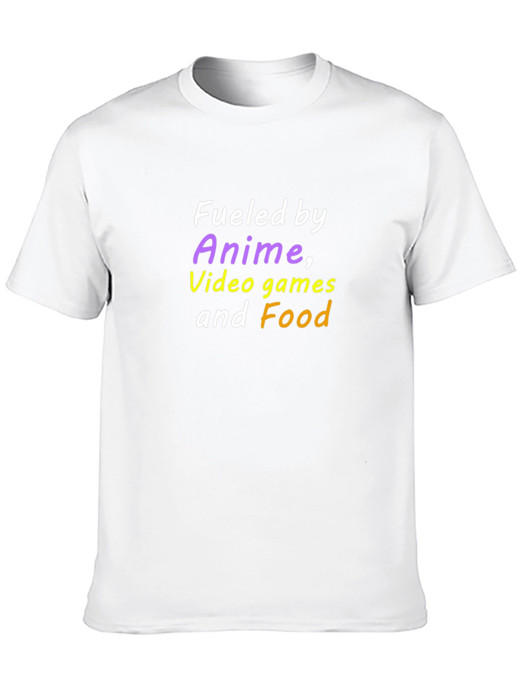 Fueled by Anime Video Games and Food T-Shirt