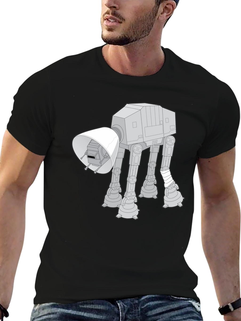 Injured AT-AT Walker Black T-Shirt