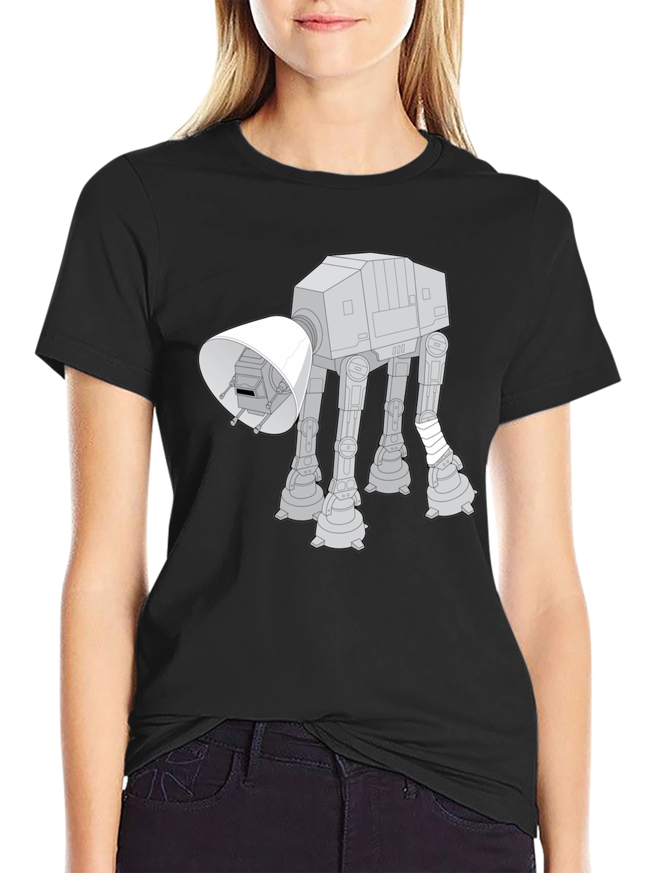 Injured AT-AT Walker Black T-Shirt