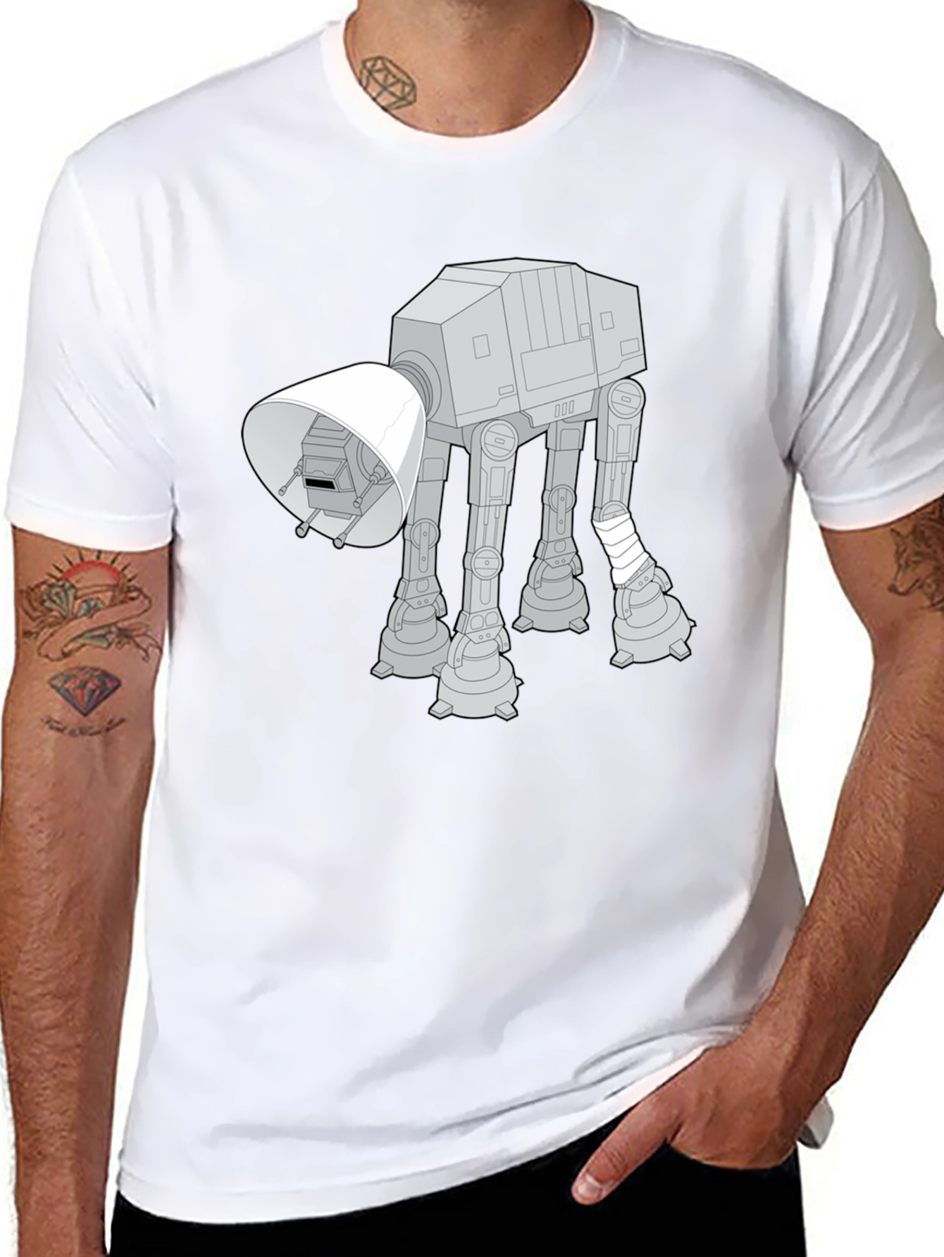 Injured AT-AT Walker Black T-Shirt