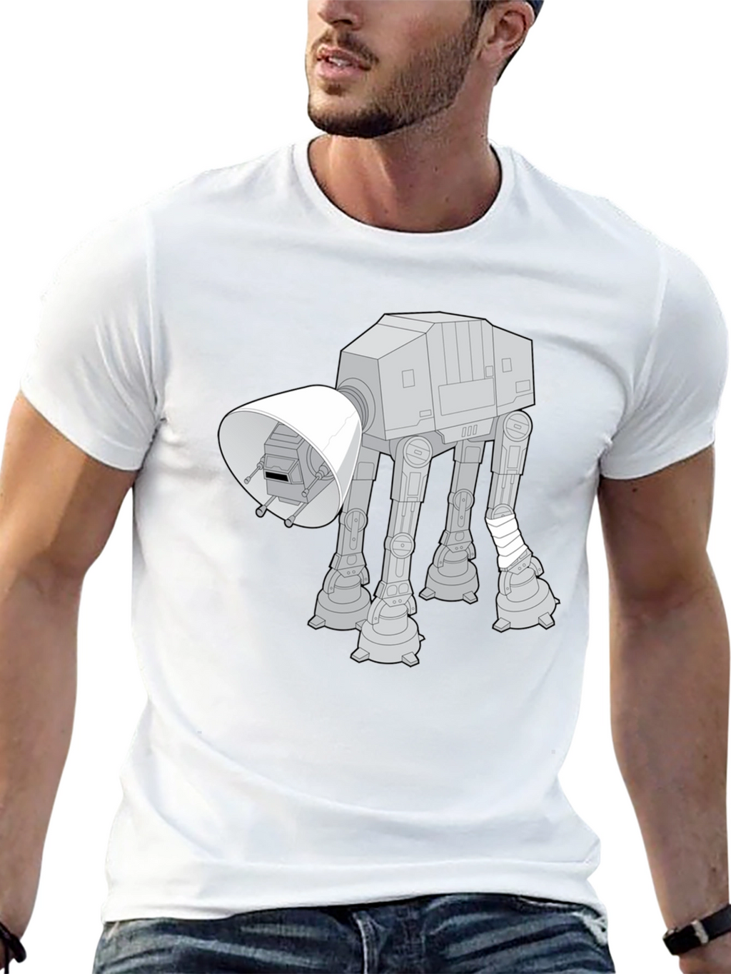 Injured AT-AT Walker Black T-Shirt