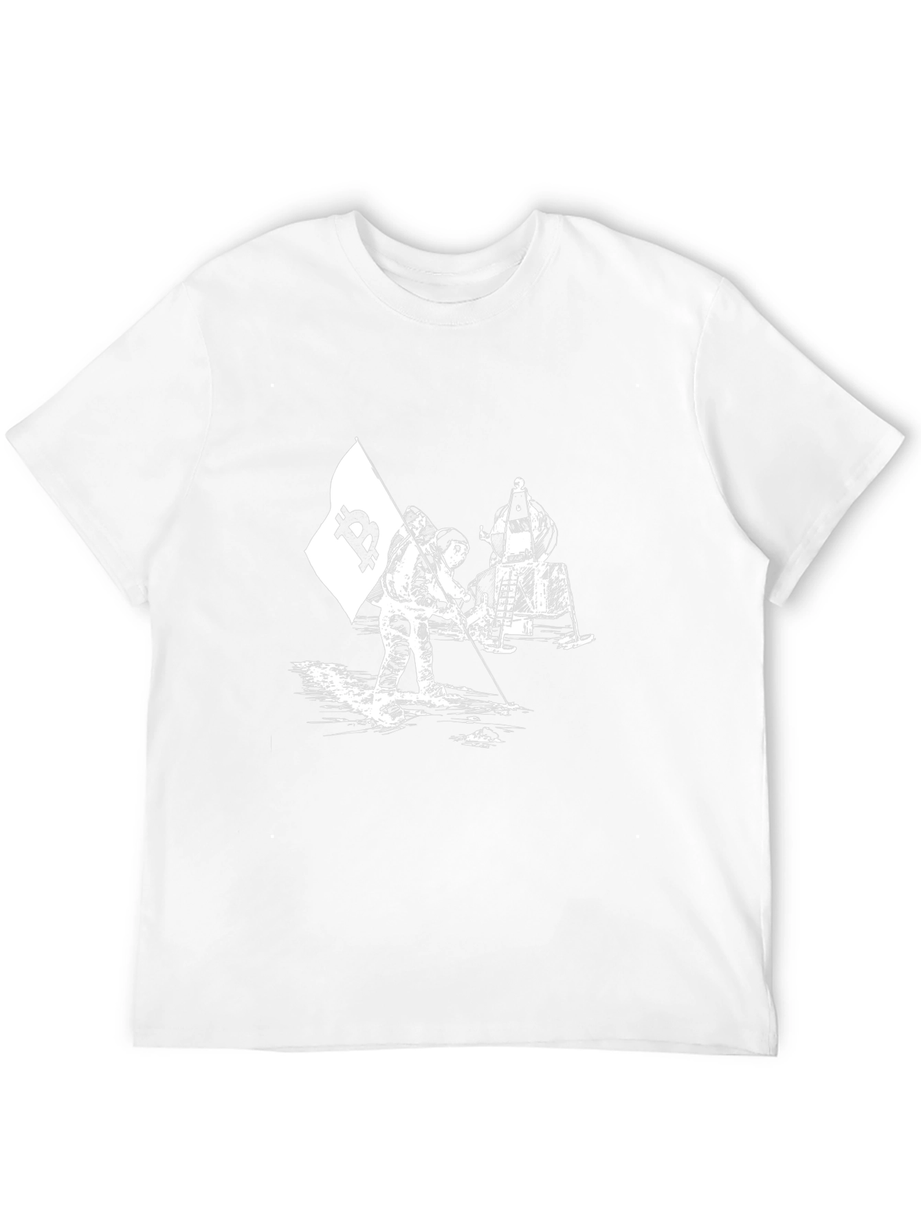 Bitcoin Moon Landing Graphic T-Shirt