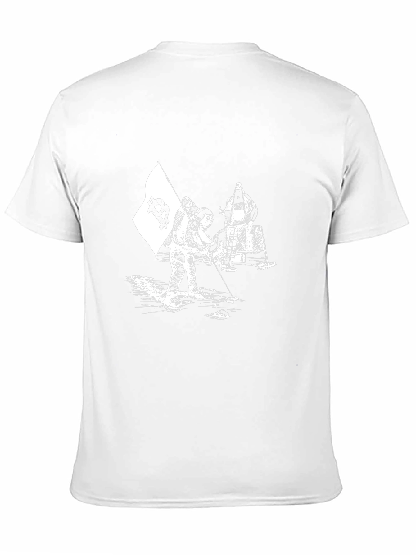 Bitcoin Moon Landing Graphic T-Shirt