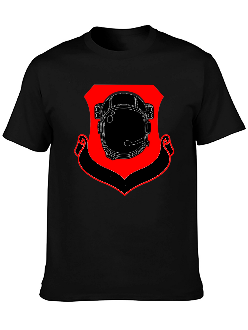 Astronaut Helmet Shield Black T-Shirt