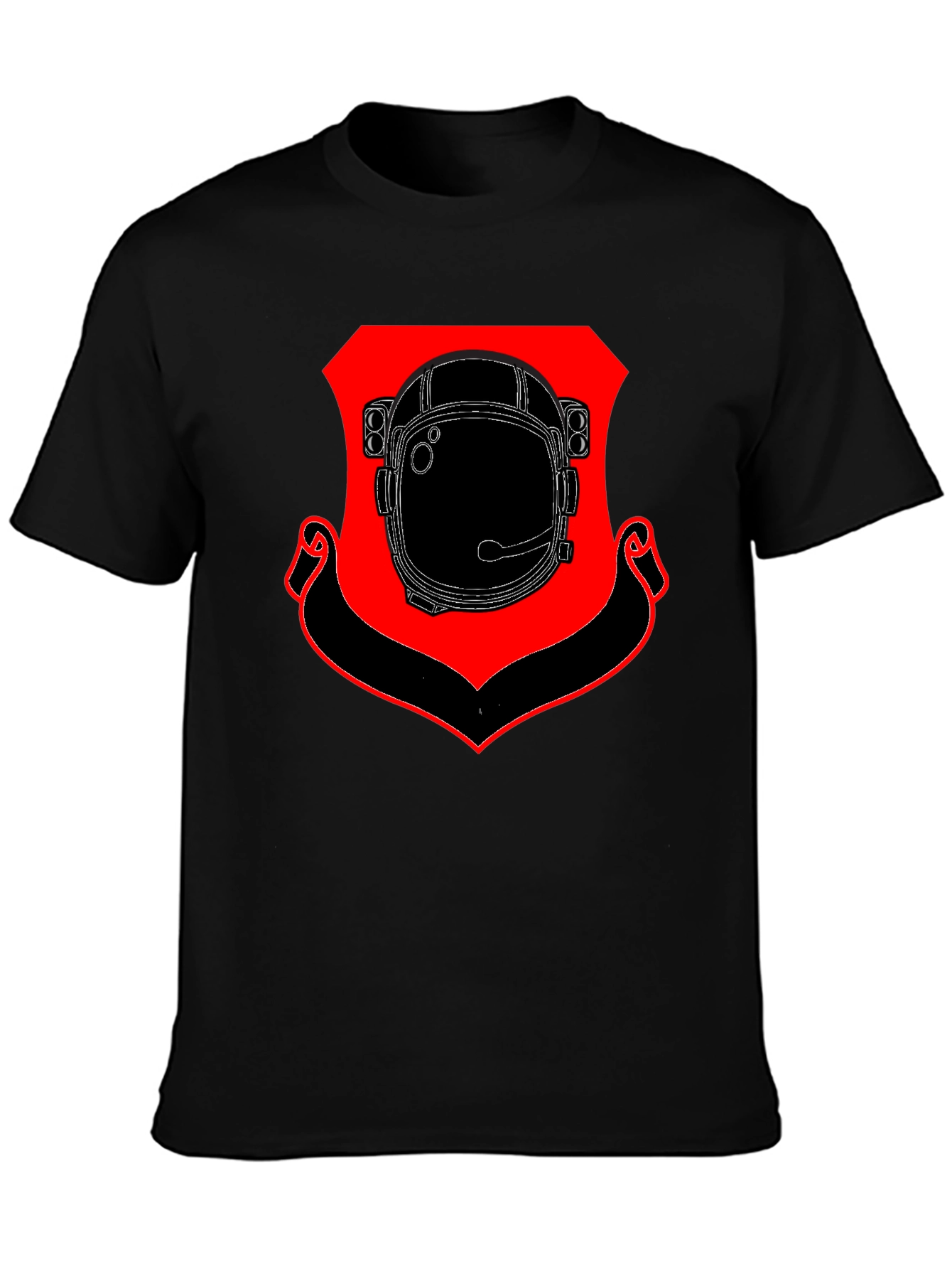Astronaut Helmet Shield Black T-Shirt
