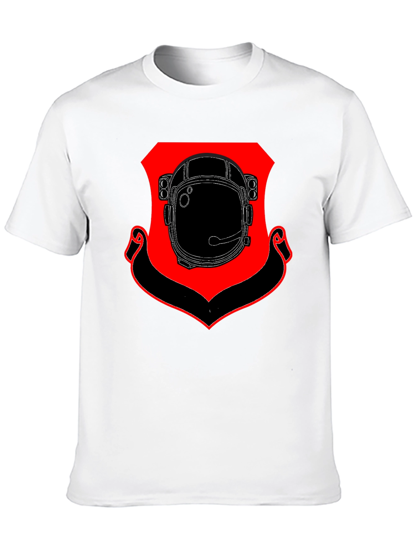 Astronaut Helmet Shield Black T-Shirt