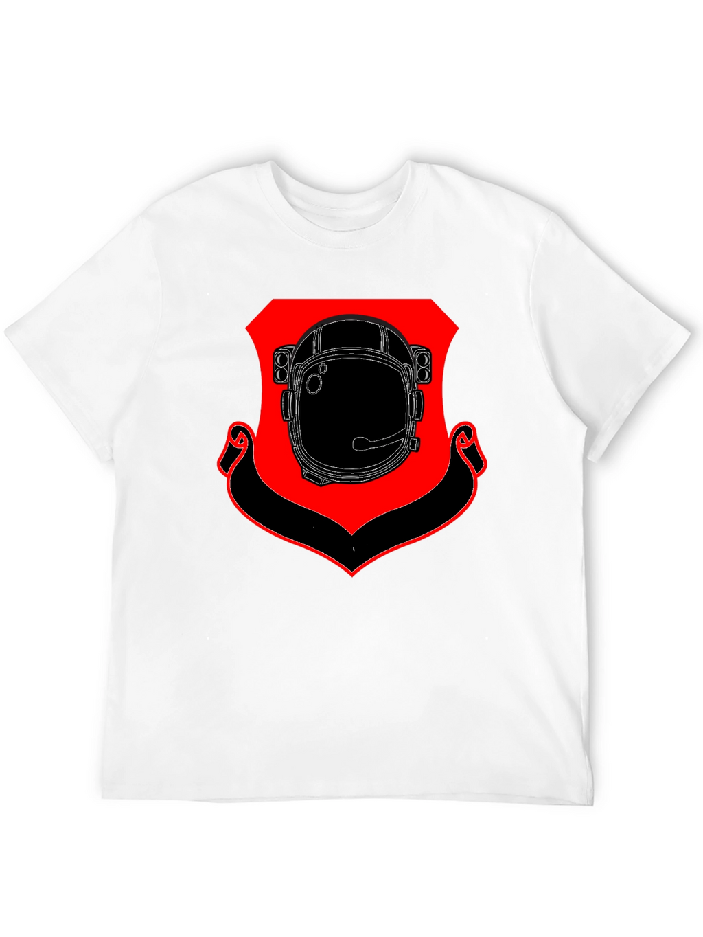 Astronaut Helmet Shield Black T-Shirt
