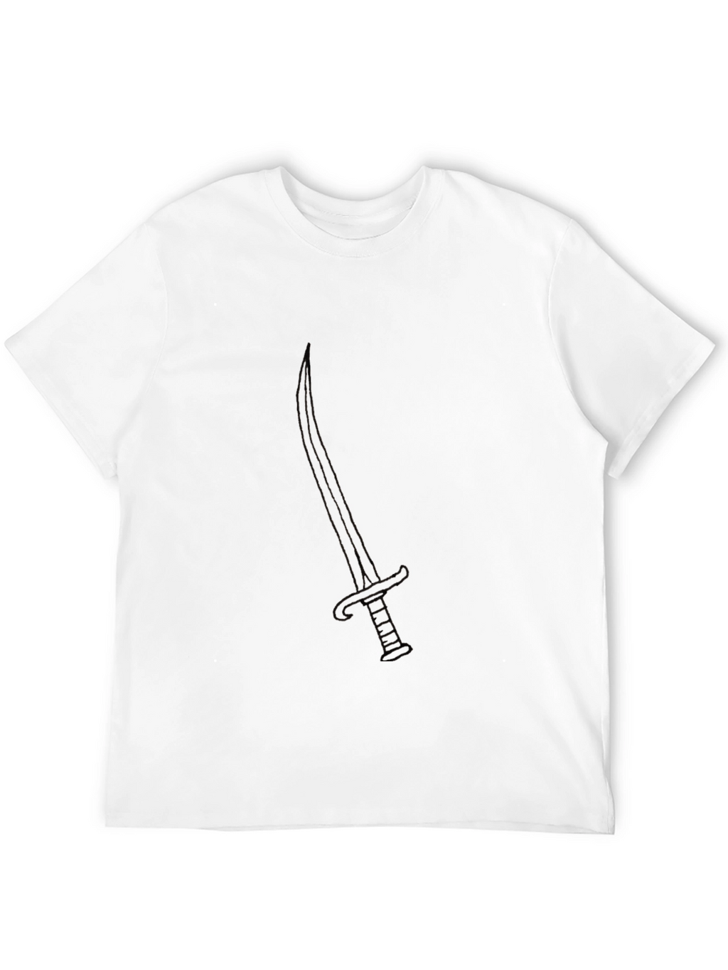 Black T-Shirt with Sword Design