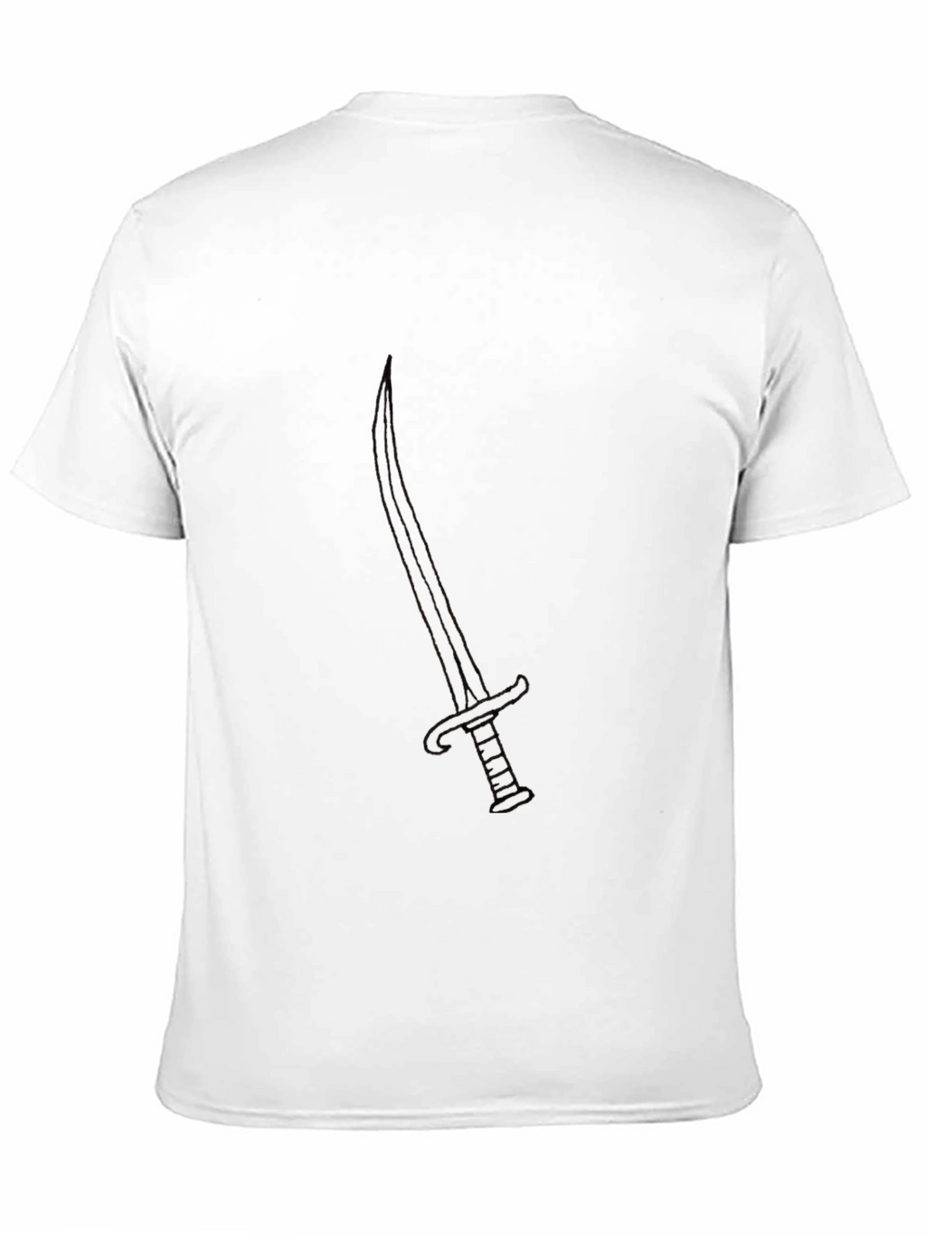 Black T-Shirt with Sword Design