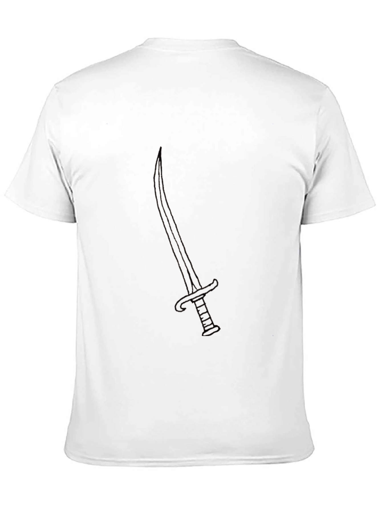 Black T-Shirt with Sword Design
