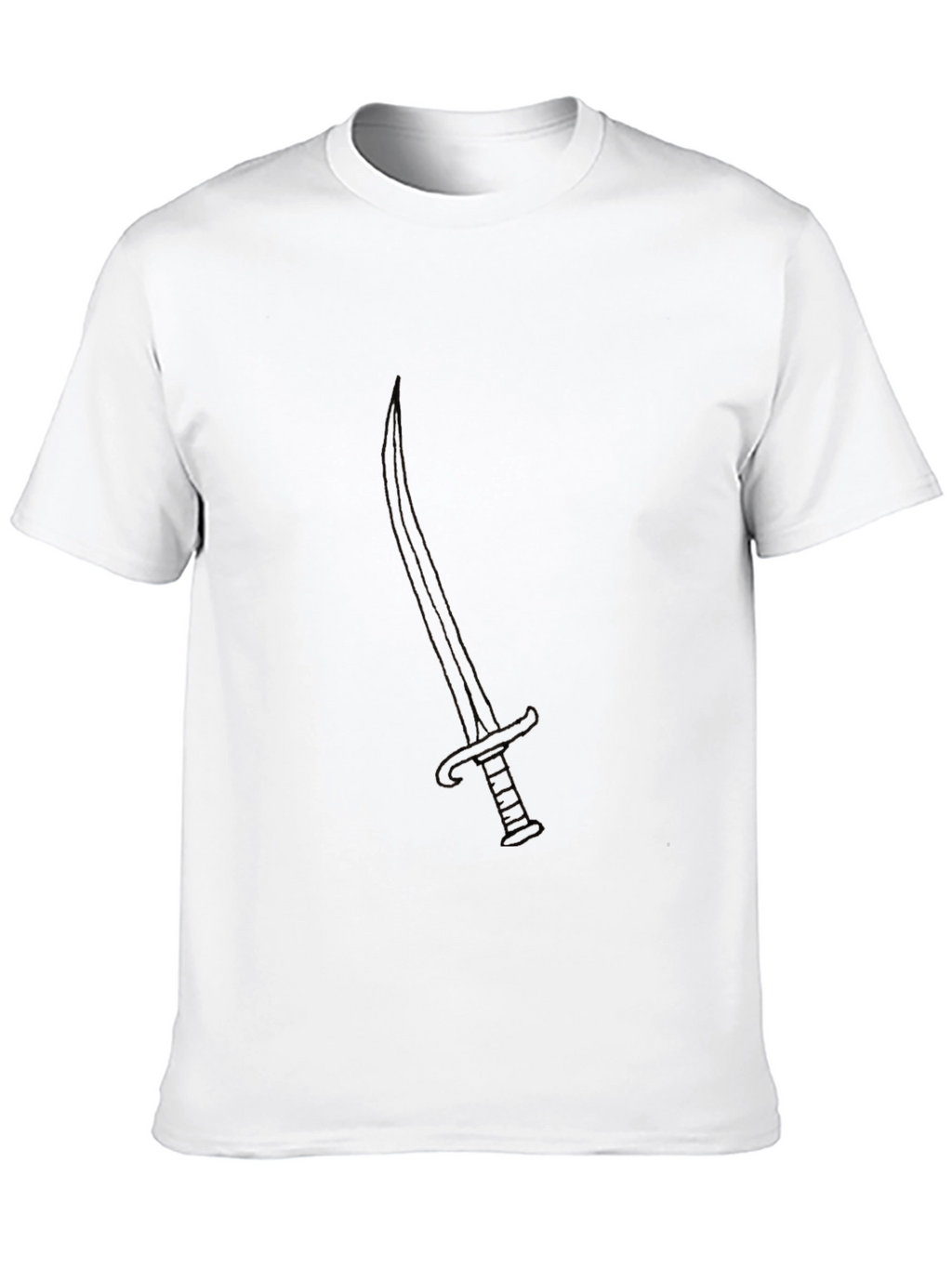 Black T-Shirt with Sword Design