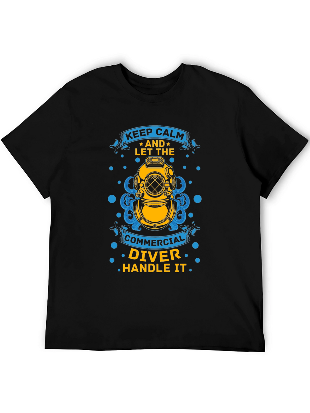 Keep Calm Commercial Diver T-Shirt - Black