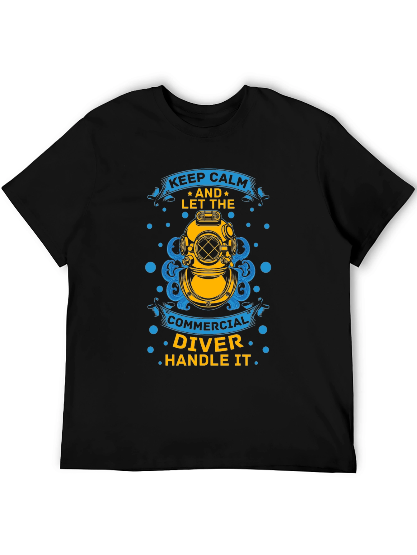 Keep Calm Commercial Diver T-Shirt - Black