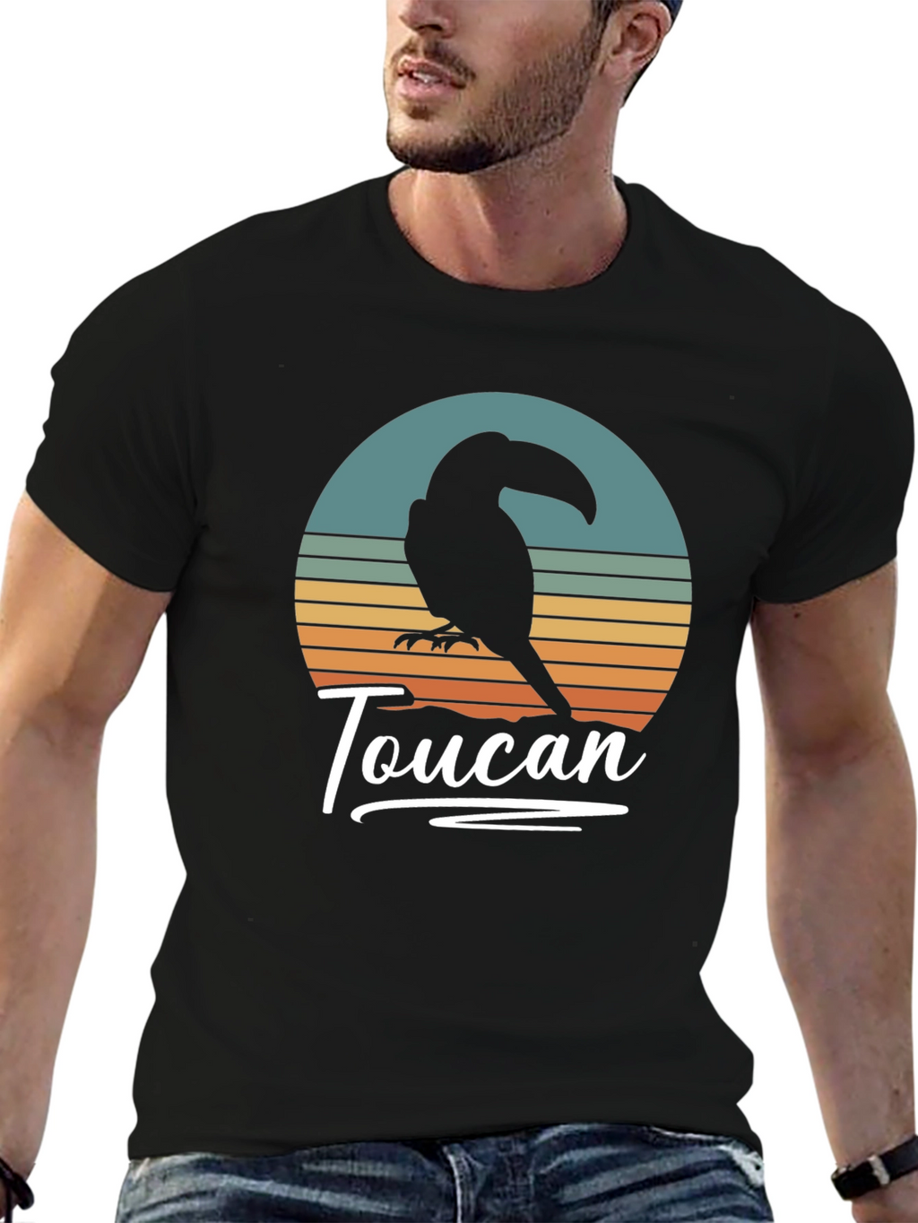 Retro Toucan Graphic Tee - Stylish Unisex T-Shirt
