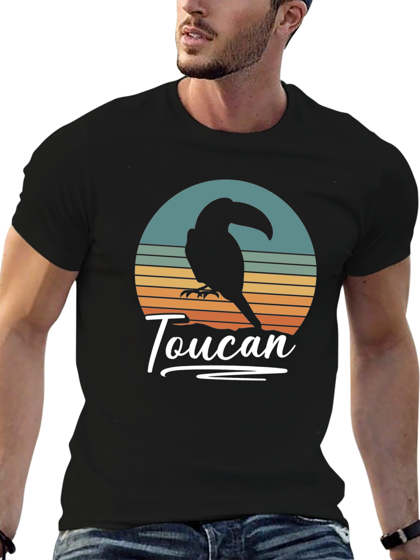 Retro Toucan Graphic Tee - Stylish Unisex T-Shirt