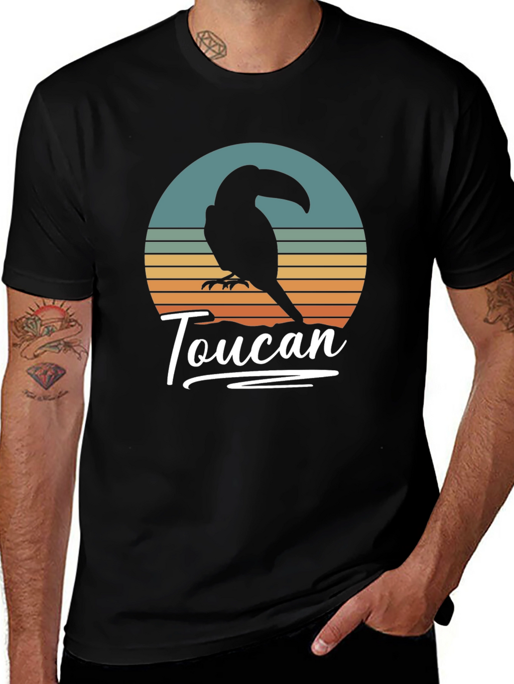 Retro Toucan Graphic Tee - Stylish Unisex T-Shirt