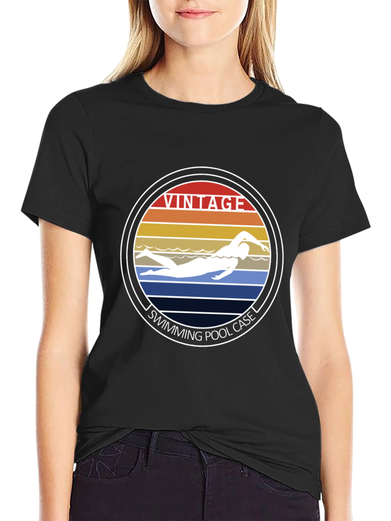 Vintage Swimmer Graphic T-Shirt