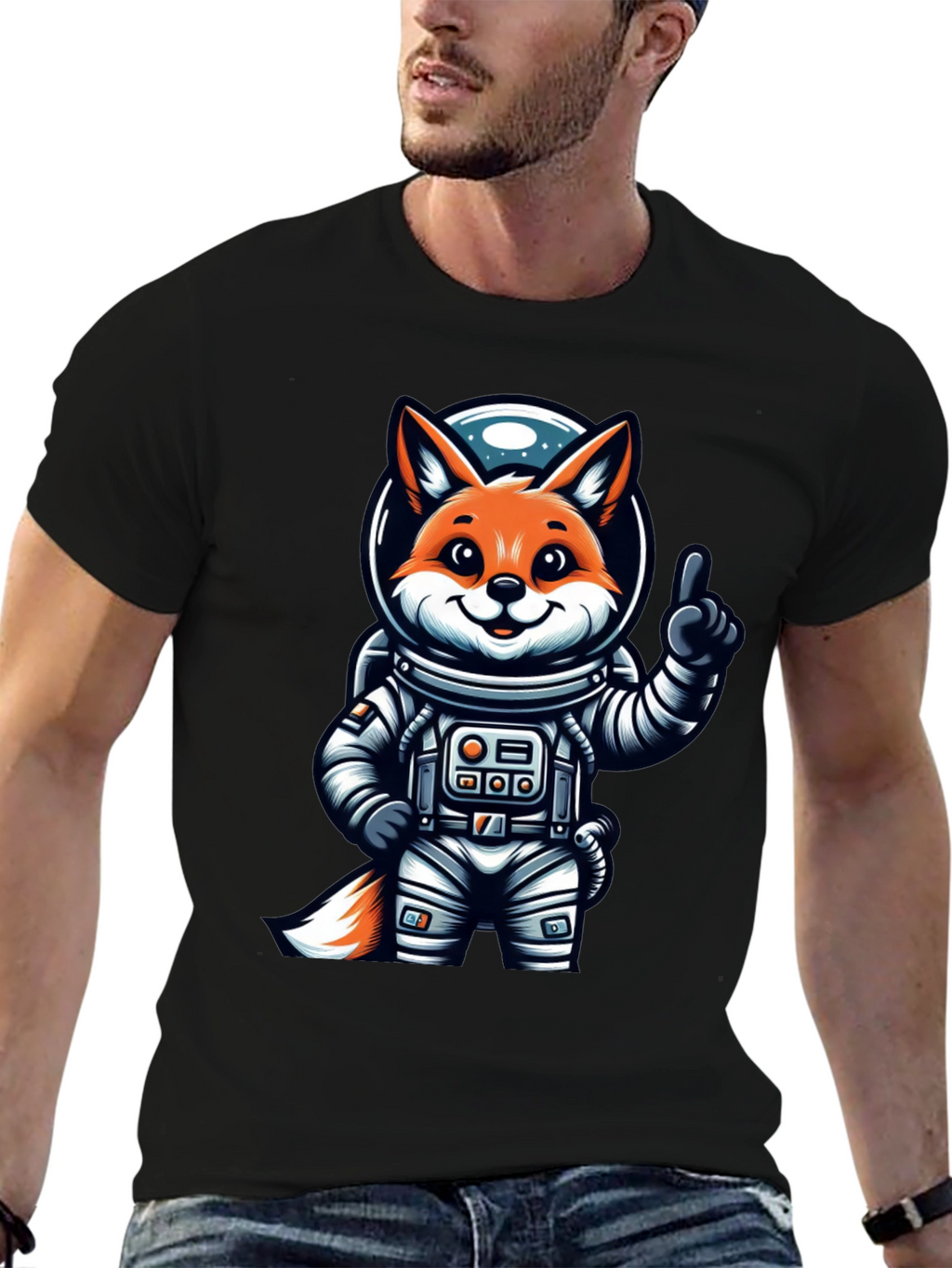 Cool Space Fox T-Shirt - Trendy Graphic Tee