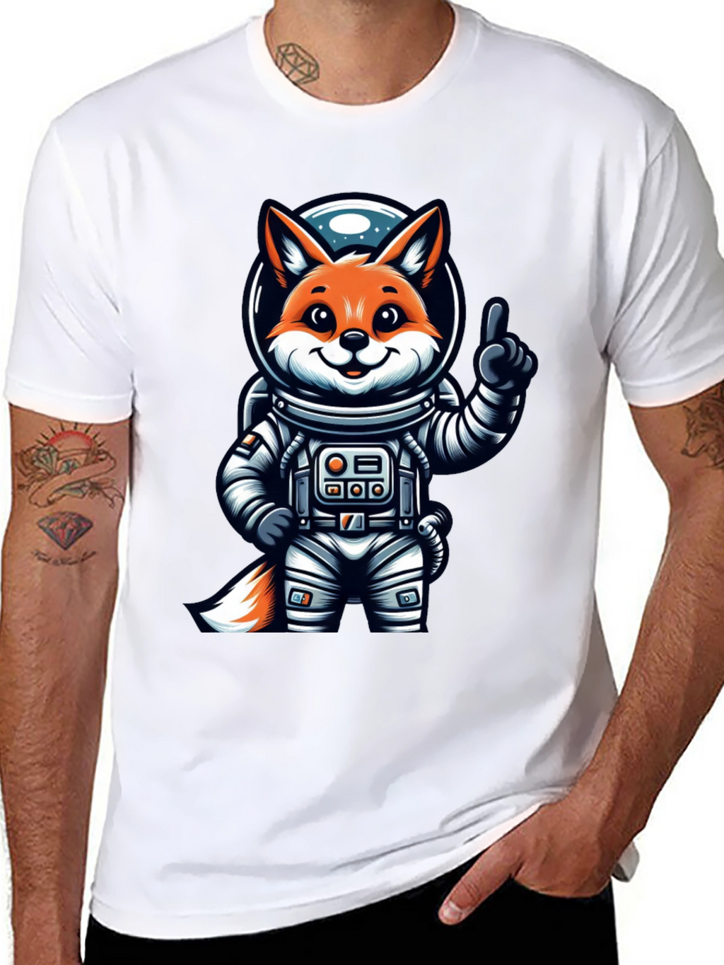 Cool Space Fox T-Shirt - Trendy Graphic Tee