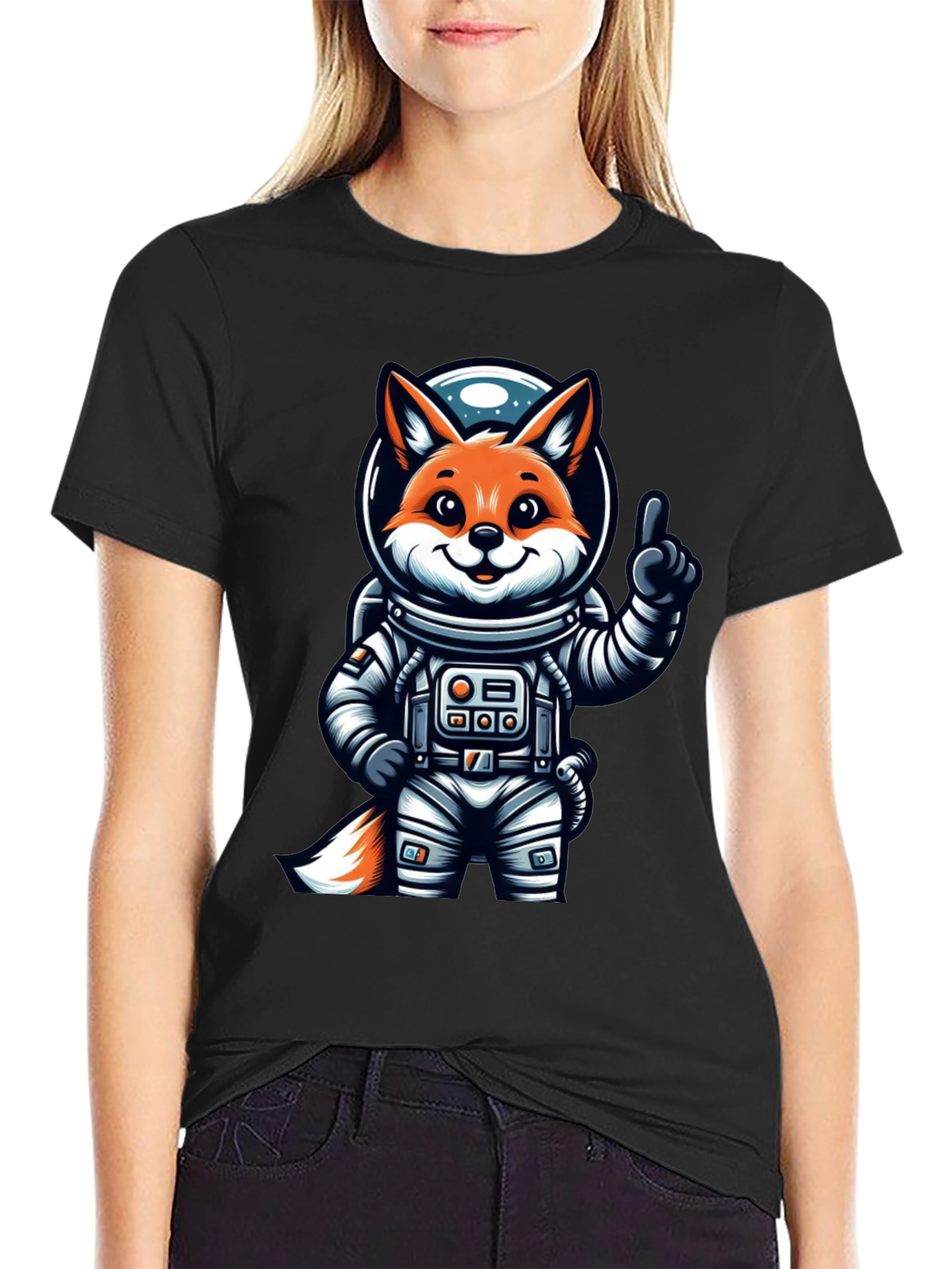 Cool Space Fox T-Shirt - Trendy Graphic Tee