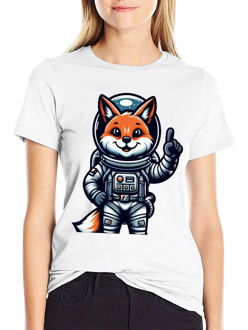 Cool Space Fox T-Shirt - Trendy Graphic Tee