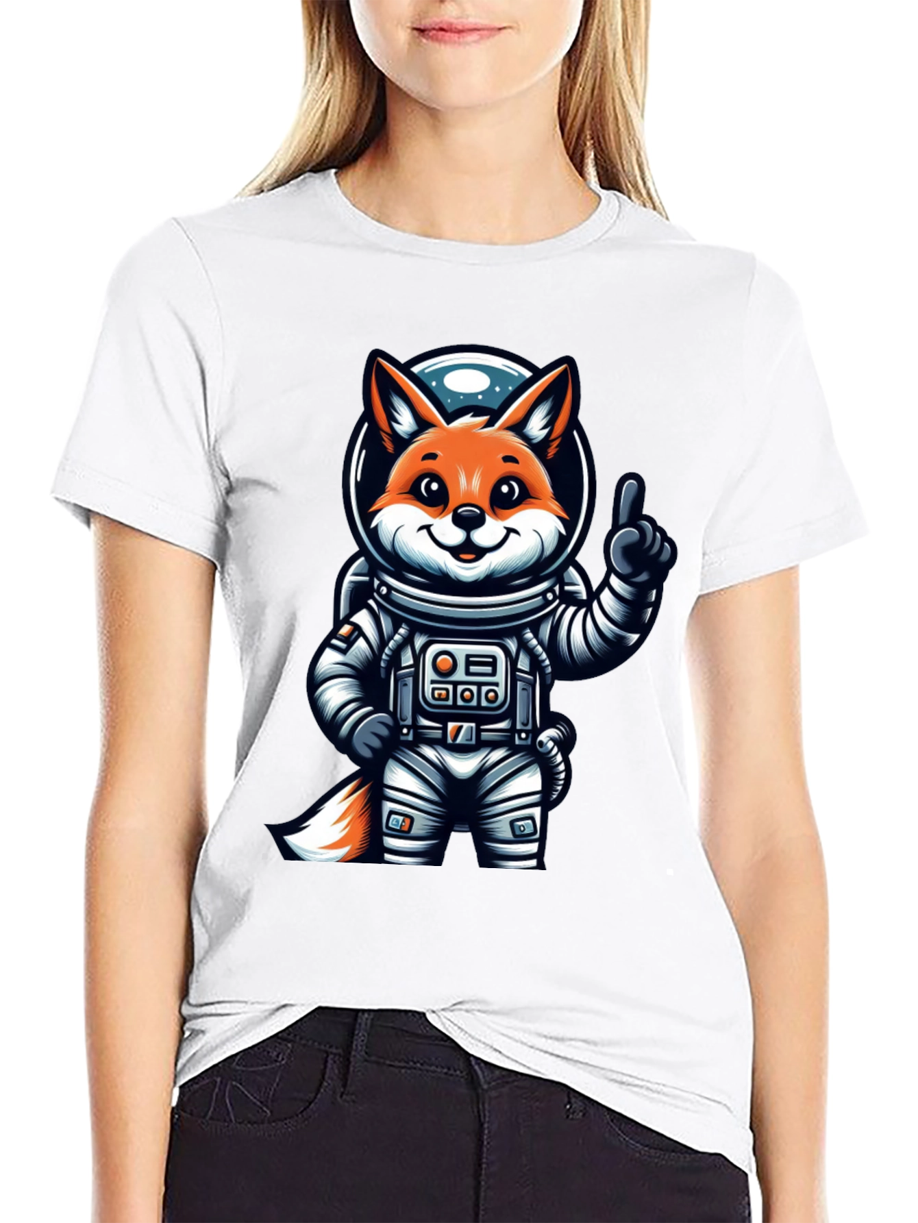 Cool Space Fox T-Shirt - Trendy Graphic Tee