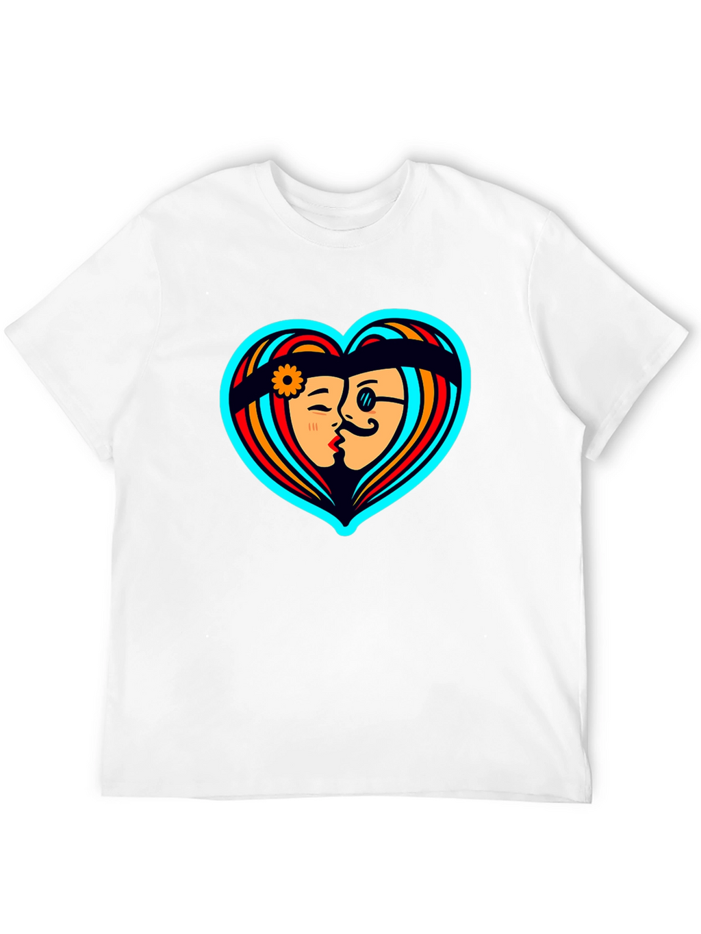 Retro Love Tee - Heart Graphic T-Shirt