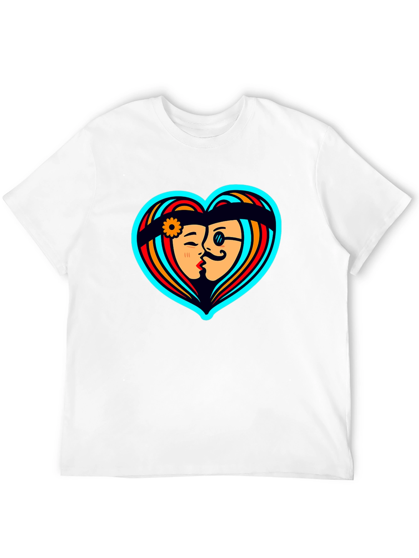 Retro Love Tee - Heart Graphic T-Shirt