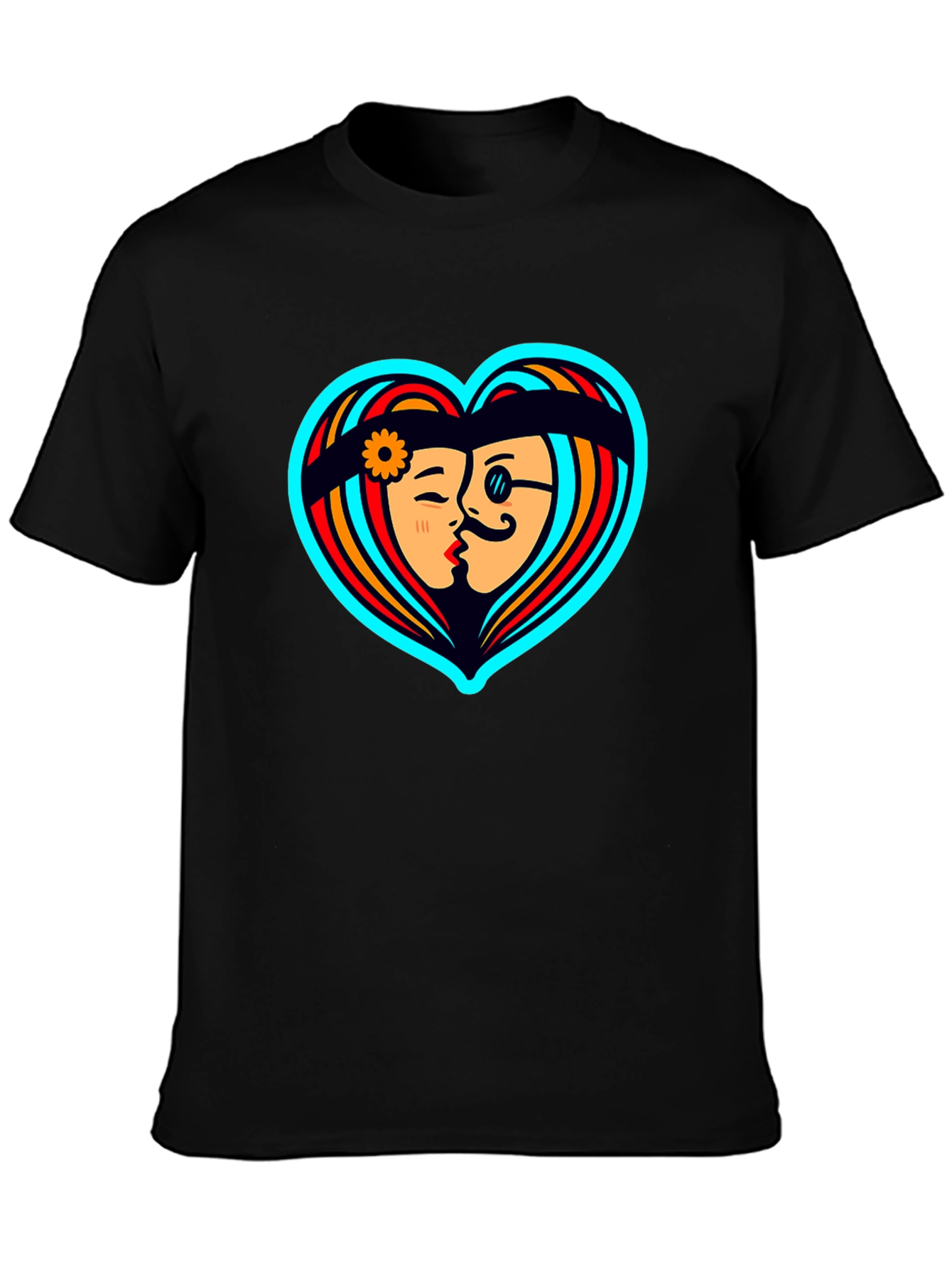Retro Love Tee - Heart Graphic T-Shirt