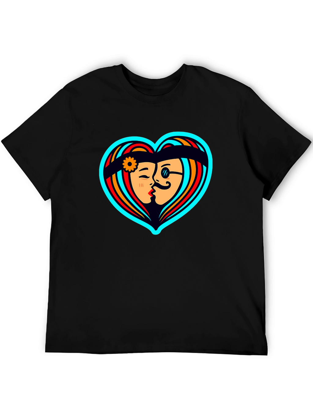 Retro Love Tee - Heart Graphic T-Shirt