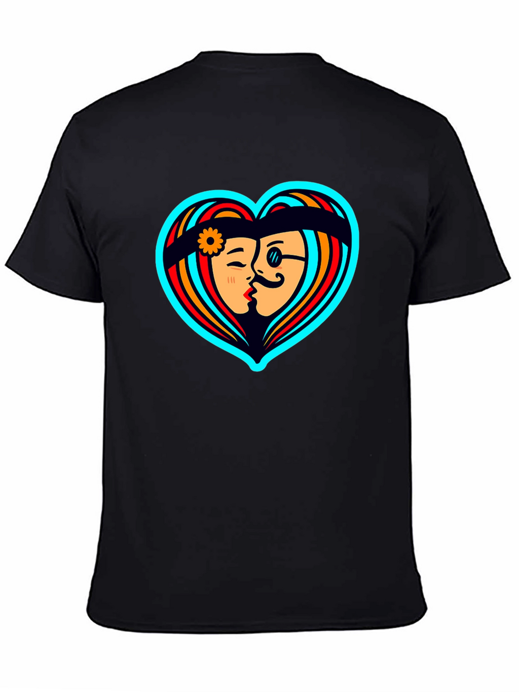 Retro Love Tee - Heart Graphic T-Shirt