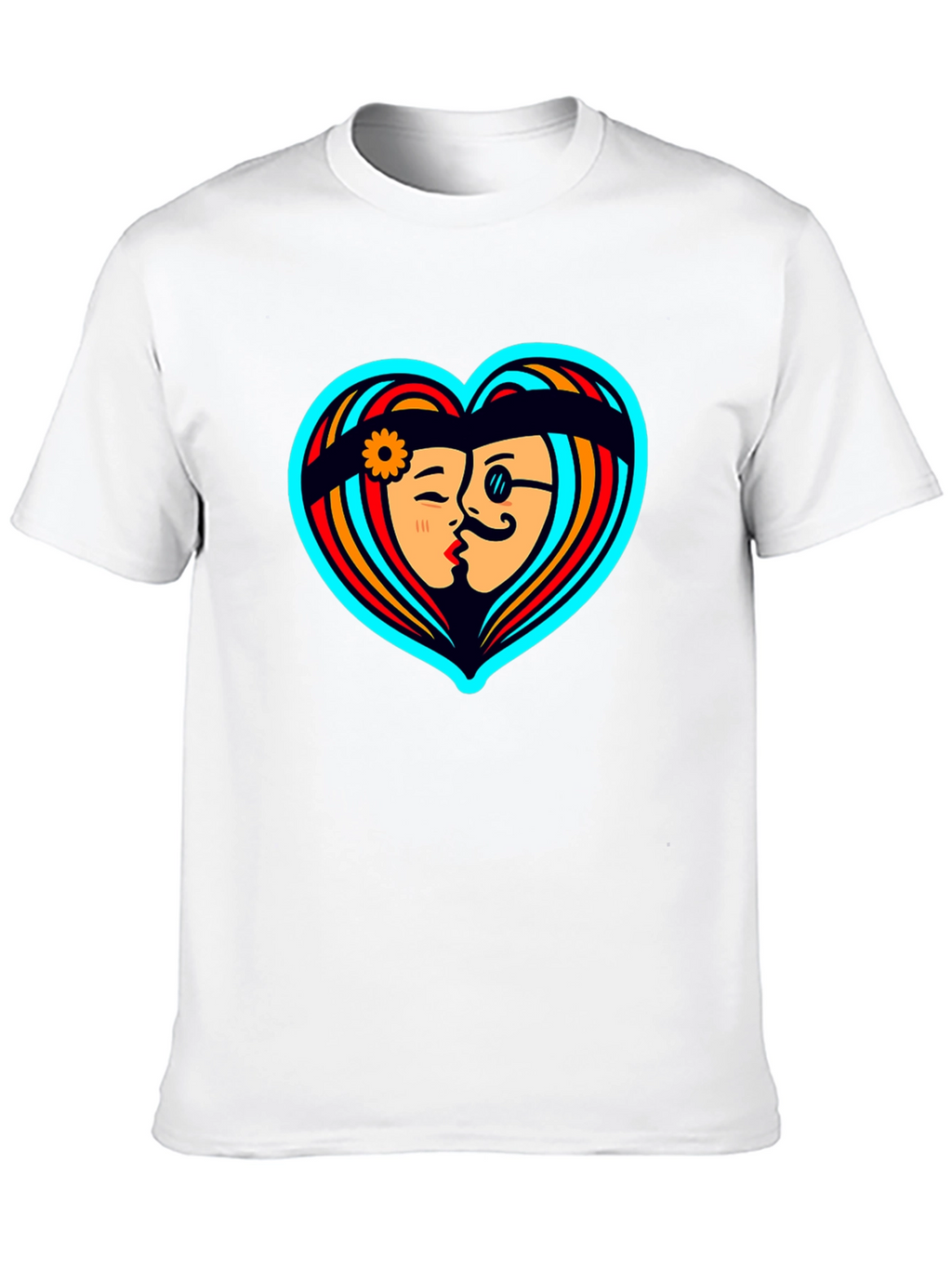 Retro Love Tee - Heart Graphic T-Shirt