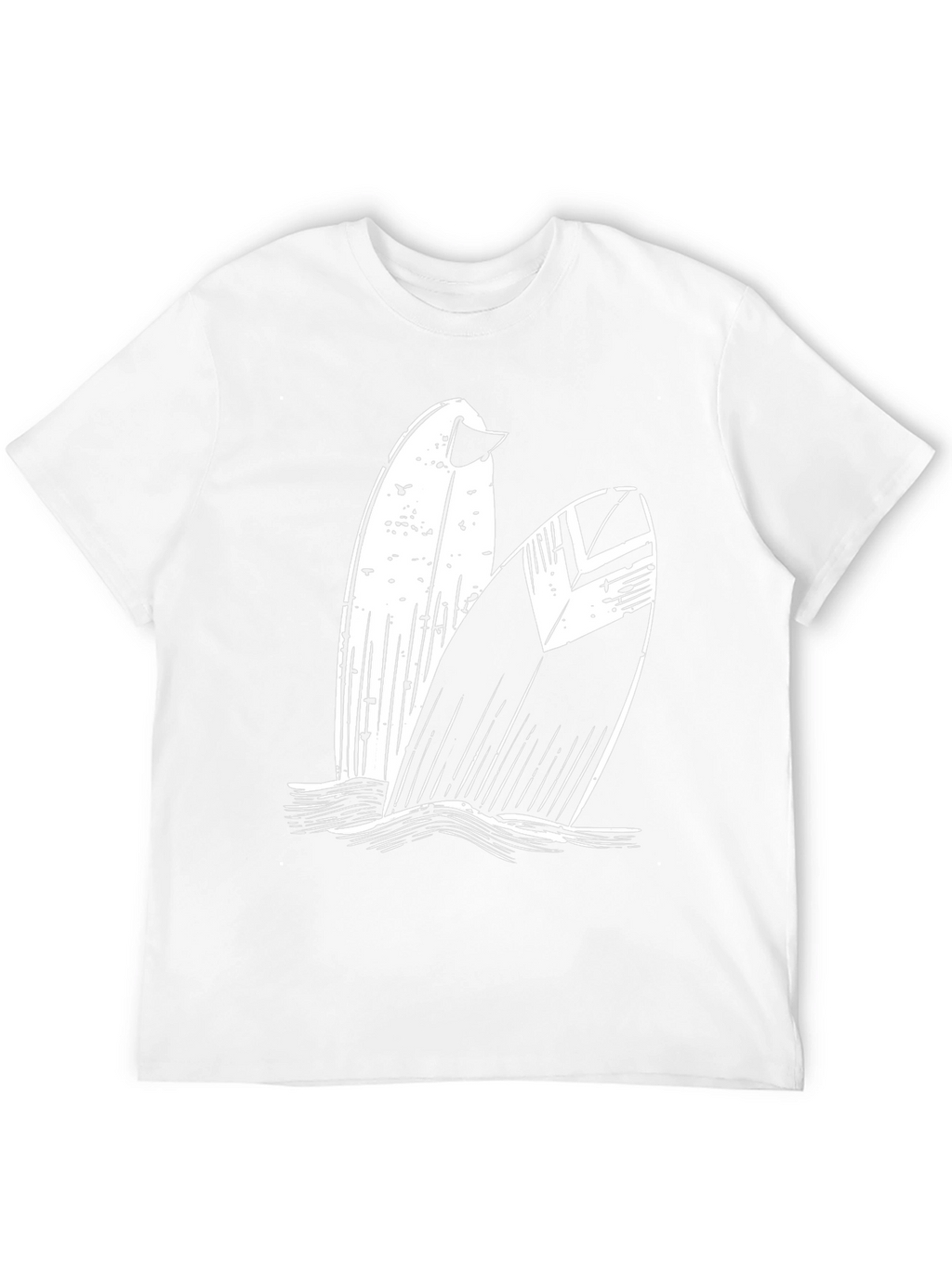 Surfboard Graphic Tee - Black Cotton T-Shirt