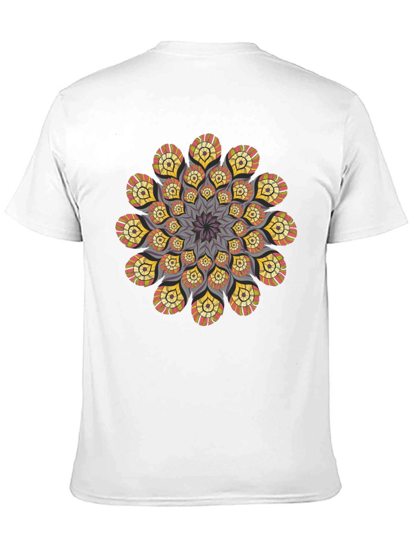 Mandala T-Shirt: Stylish Geometric Design Black