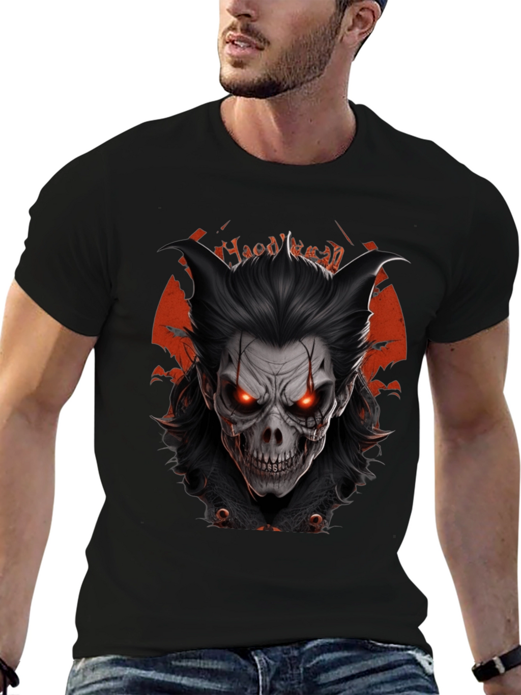 Halloween Demon Graphic T-Shirt