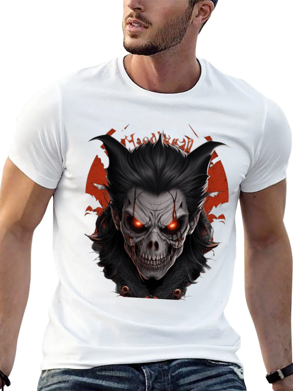 Halloween Demon Graphic T-Shirt