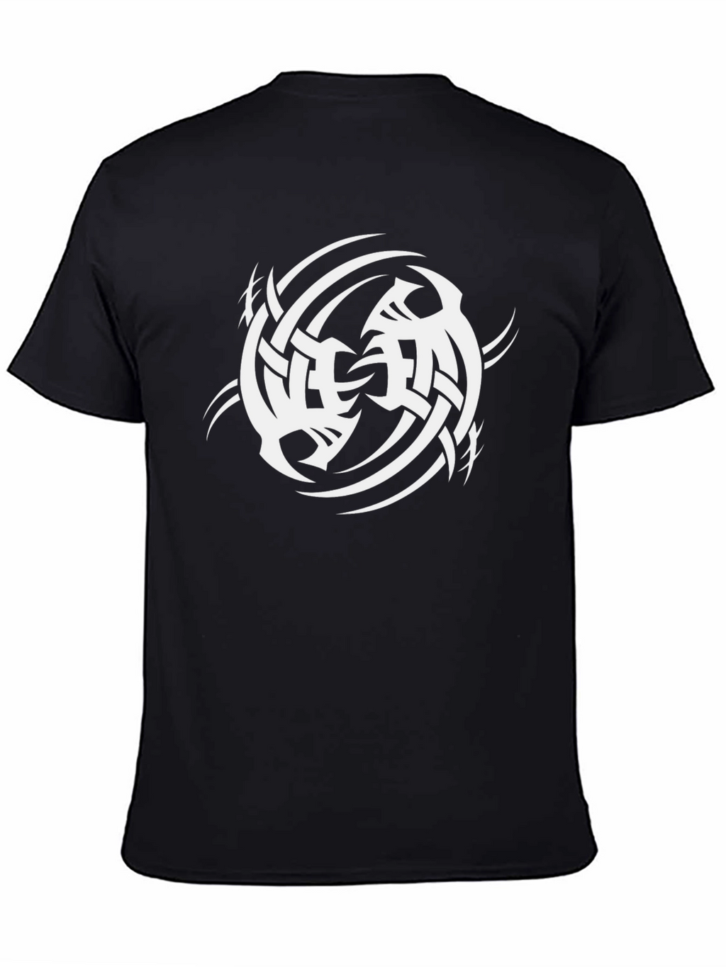 Tribal Symbol Graphic Print Black T-Shirt