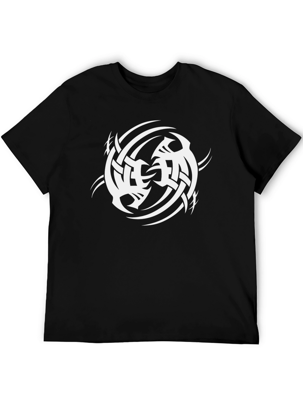 Tribal Symbol Graphic Print Black T-Shirt