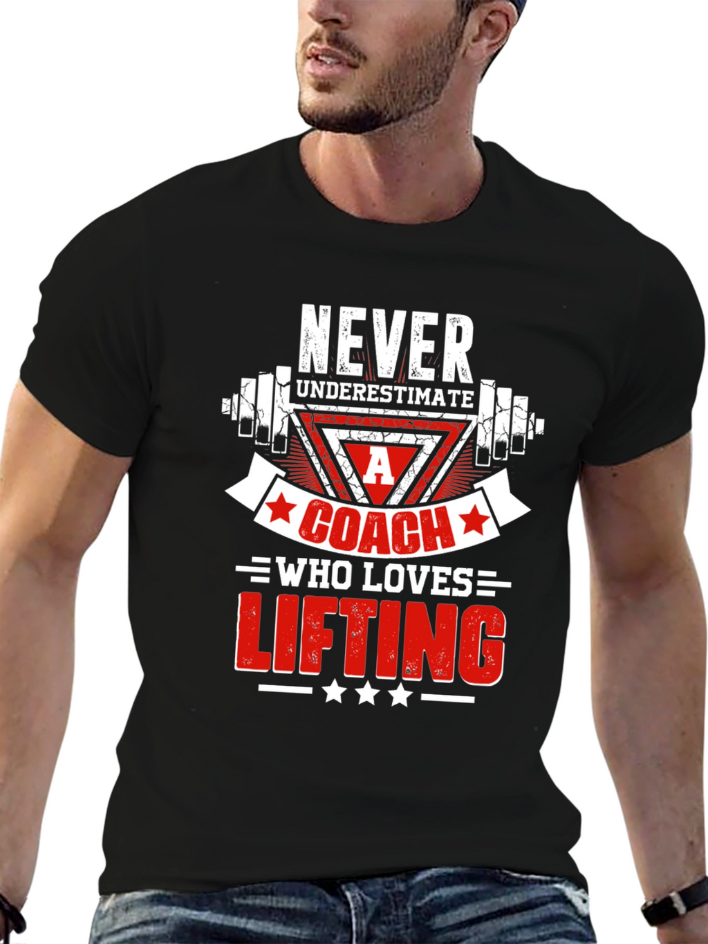 Weightlifting Coach T-Shirt - Never Underestimate