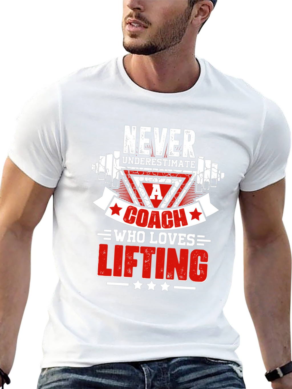 Weightlifting Coach T-Shirt - Never Underestimate