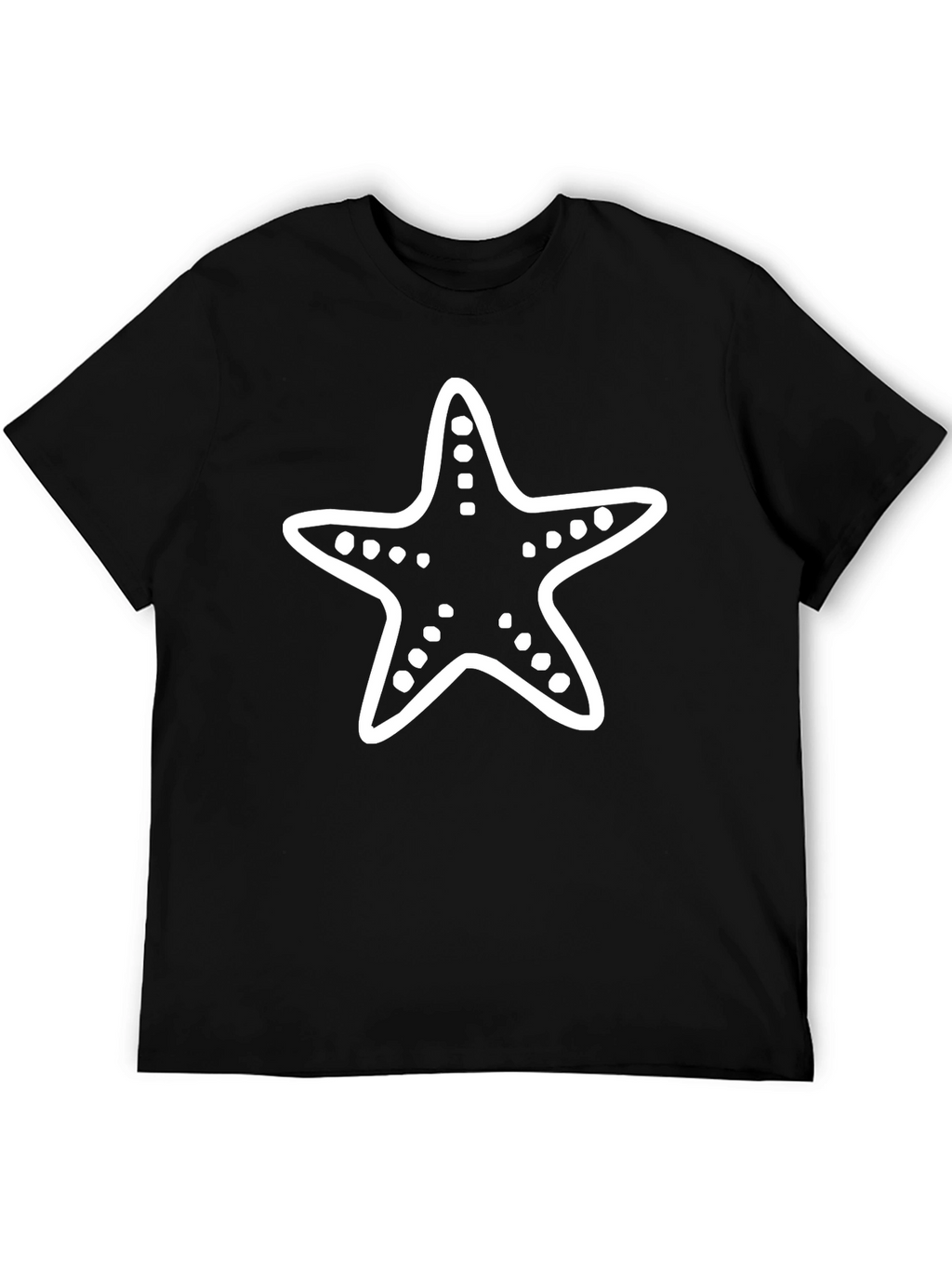 Starfish Graphic Tee - Casual Black T-Shirt